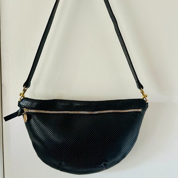 Clare V. Fanny in Black Perf EUC - Picture 1 of 7